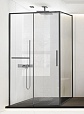 Душевой уголок Vincea Слим Софт (Slim Soft) VSR-1SS9010CLGM 100x90 вороненая сталь, стекло прозрачное