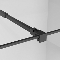 Душевая перегородка Niagara Nova NG-680-10BLACK 100x195 прозрачная с рисунком, профиль черный матовый