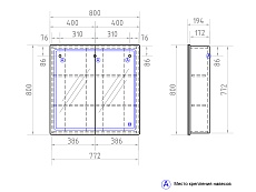 Зеркальный шкаф Vigo Geometry 80 см zsh.GEO.80.El