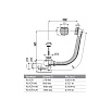 Слив-перелив AlcaPlast A51CR для ванн со стоковым отверстием Ø52 мм