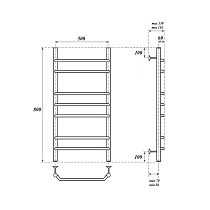 Полотенцесушитель водяной Point PN07158 П7 50x80, хром