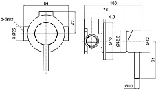 Смеситель для душа AQUAme Siena AQM8804BN никель шлифованный