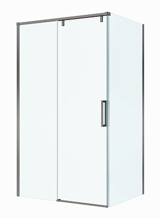 Душевой уголок BelBagno SOFT_CLOSE-1-AH-1-120/100-C-GM 120x100 прозрачный, оружейная сталь Душевой уголок BelBagno SOFT_CLOSE-1-AH-1-120/100-C-GM 120x100 прозрачный, оружейная сталь