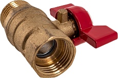 Шаровой кран ProfEco 1/2 ВР-НР, муфтовый, бабочка, Ду15, Ру20 11Б27п1 PE-12FMB