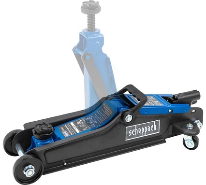Домкрат подкатной гидравлический Scheppach 2.5т h min 90мм, h max 400мм Sch-T830031(58996)