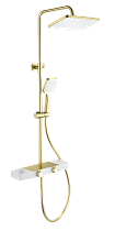 Душевая стойка Wonzon&Woghand Shelf WW-B3552-BG термостат, брашированное золото