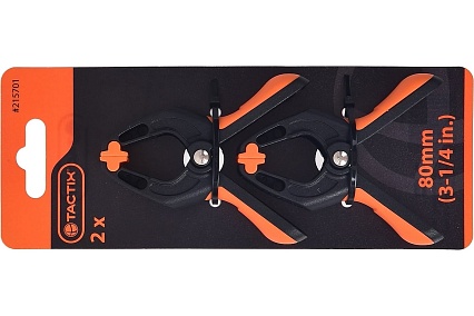Зажим TACTIX 80 мм, комплект из 2-х штук 215701