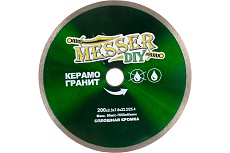 Диск алмазный сплошной по керамограниту (200х22.2/25.4 мм) Messer DIY 03.200.008