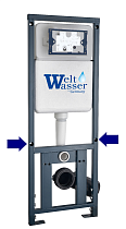 Комплект Weltwasser 10000011074 унитаз Salzbach 041 MT-BL + инсталляция Marberg 410 + кнопка Mar 410 RD GL-WT