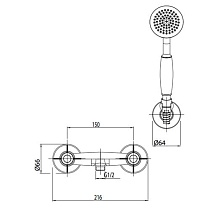 Смеситель для душа M&Z Epoca EPC01502 бронза