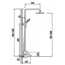 Душевая стойка Timo Helmi SX-1070/00-16 (712)