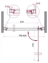 Душевая дверь BelBagno MARMI-B-1-80-C-Cr 80x195 прозрачная