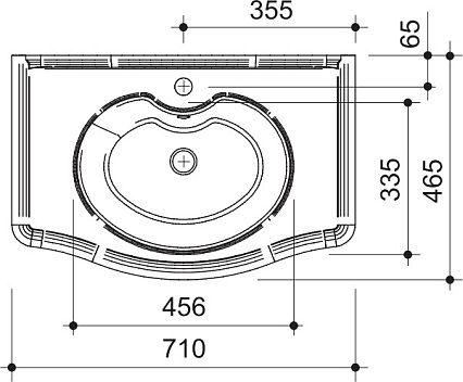 Раковина Caprigo 158-G3070 70 см