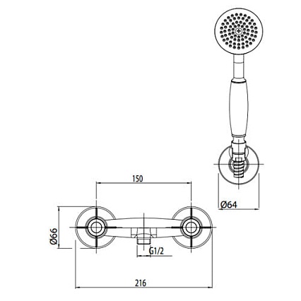 Смеситель для душа M&Z Epoca EPC01502 бронза