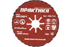 Круг абразивный торцевой (125 мм; Р80) Практика 038-715