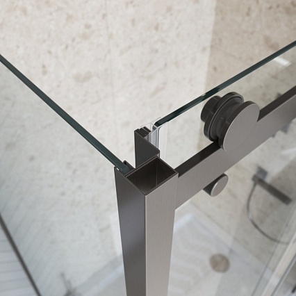 Душевой уголок BelBagno MARINO-2-AH-1-150/100-C-GM 150x100 прозрачный, оружейная сталь