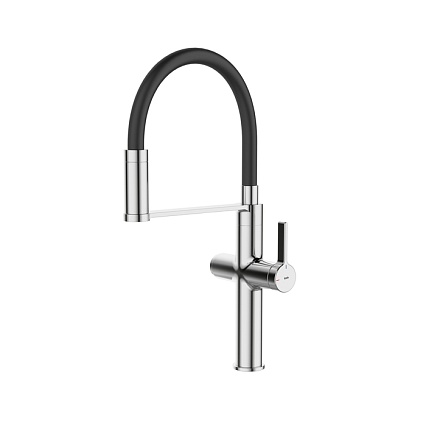 Смеситель для кухни Iddis Ikon фильтр, гибкий излив, хром