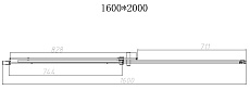 Душевая дверь Vincea Dice VDS-4D160CLB 160x200 черный, прозрачная