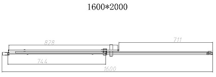 Душевая дверь Vincea Dice VDS-4D160CLB 160x200 черный, прозрачная