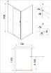 Душевой уголок Niagara Nova NG-43-11AG-A70G 110x70 прозрачный, золото