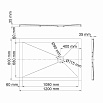 Поддон для душа WasserKRAFT Aller 10T06 120x80, слоновая кость