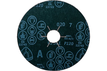 Шлифовальный фибровый круг по металлу (125 мм; Р120) Klingspor 11018
