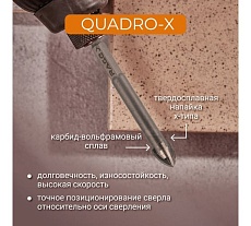 Сверло по стеклу и керамике QUADRO-X HEX 12 мм RAGE by VIRA 554075