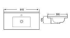 Раковина WeltWasser DEILBACH 7517- 90 MT- BL 91 см, 10000005574 черный матовый