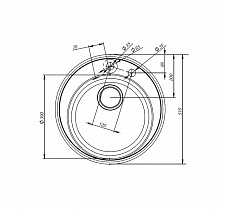 Кухонная мойка Iddis Kitchen G 51 см сафари