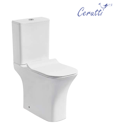 Унитаз компакт Cerutti Vettore CT7192 безободковый, с микролифтом