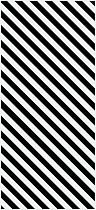 Декор Cersanit Evolution  диагонали черно-белые 20x44 см, EV2G442