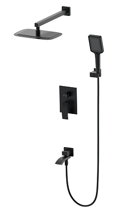 Душевой набор Wonzon&Woghand Fit WW-88939009A-MB черный матовый