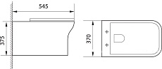 Подвесной унитаз Aquanet Rimless Cube-W CL-12248D безободковый, с микролифтом