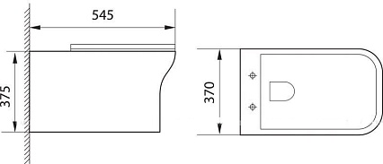 Подвесной унитаз Aquanet Rimless Cube-W CL-12248D безободковый, с микролифтом