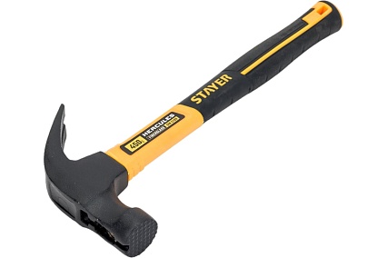 Столярный молоток-гвоздодёр c фибергласовой рукояткой Stayer Hercules-M 450 г 2027-450_z01