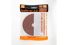 Круг алмазный гибкий шлифовальный АГШК (100 мм; Р200; с водой) Bohrer 55110020