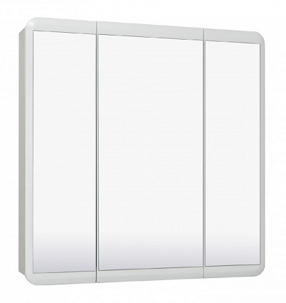 Зеркальный шкаф Руно Эрика 80 см белый