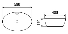 Раковина WeltWasser ELBACH 4028 59 см, 10000004589 белый глянец