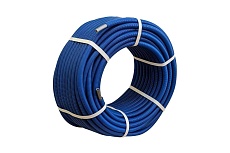 Труба в гофре КОНТУР PEXa-EVOH D25x3,5 G-RAY OXY 50м, синяя 060500025502