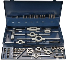 Набор метчиков и плашек H-Tools M3-M12 HSS-G 43пр 245030HT