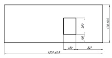 Столешница Allen Brau Infinity 120 см правая, graphite structure, 1.21014.GR-S