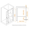 Душевая перегородка RGW Walk In WA-054Gb (WA-010Gb + Z-072Gb) 90x195 брашированное золото, прозрачное 351005493-16