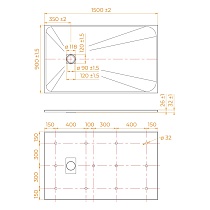 Поддон для душа RGW TSS-W 150x90 стеклокомпозит, белый 553502915-01