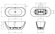 Акриловая ванна BelBagno UNO BB701 160x73 см BB701-1600-730-K