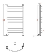 Полотенцесушитель водяной Aquanet Romeo(г2) 50x100 см