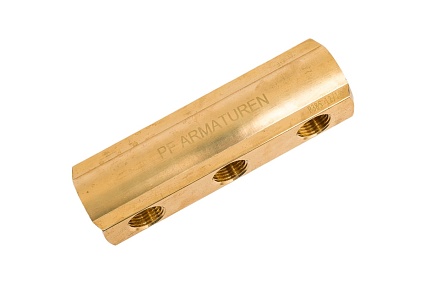 Коллектор PROFACTOR латунный, односторонний в/в 1" х 3 вых 1/2"вн PF MF 259.3