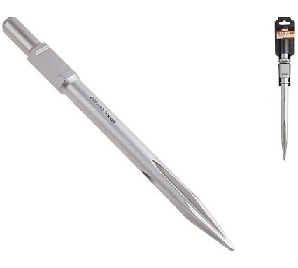 Зубило пиковое шестигранник 30 мм, 400 мм Gepard GP0710-400