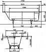 Стальная ванна Kaldewei Puro 652 170x75 см easy-clean