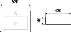 Раковина WeltWasser AISBACH 5030 52 см, 10000003880 белый глянец