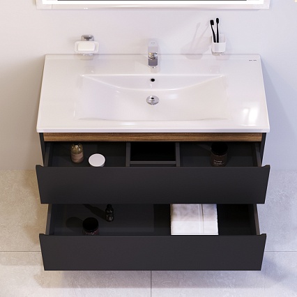 Мебель для ванной Am.Pm X-Joy 100 см подвесная, черный матовый